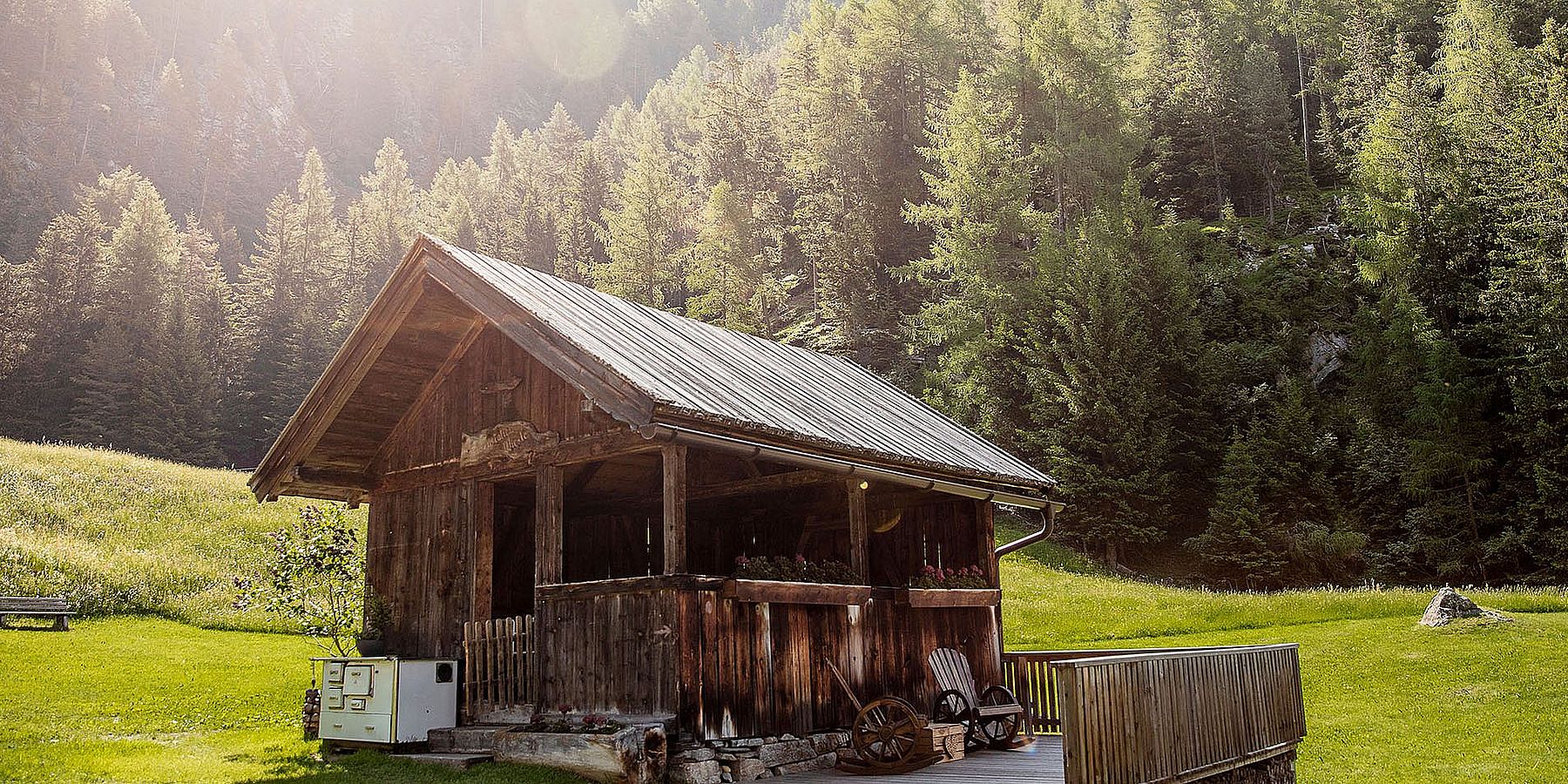 Blick auf die Jausenstation isWiesle